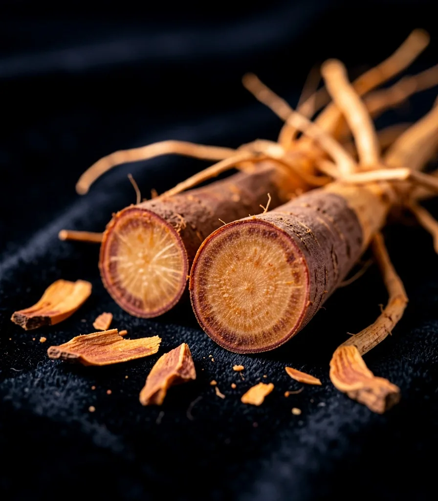 Close-up of a botanical root specimen