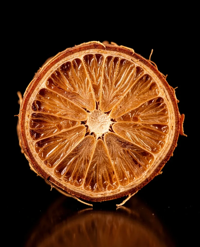 Close-up of botanical root extract